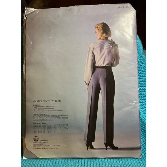 Leonora's perfect-fit  pants pattern size hip 35 - Picture 3 of 4